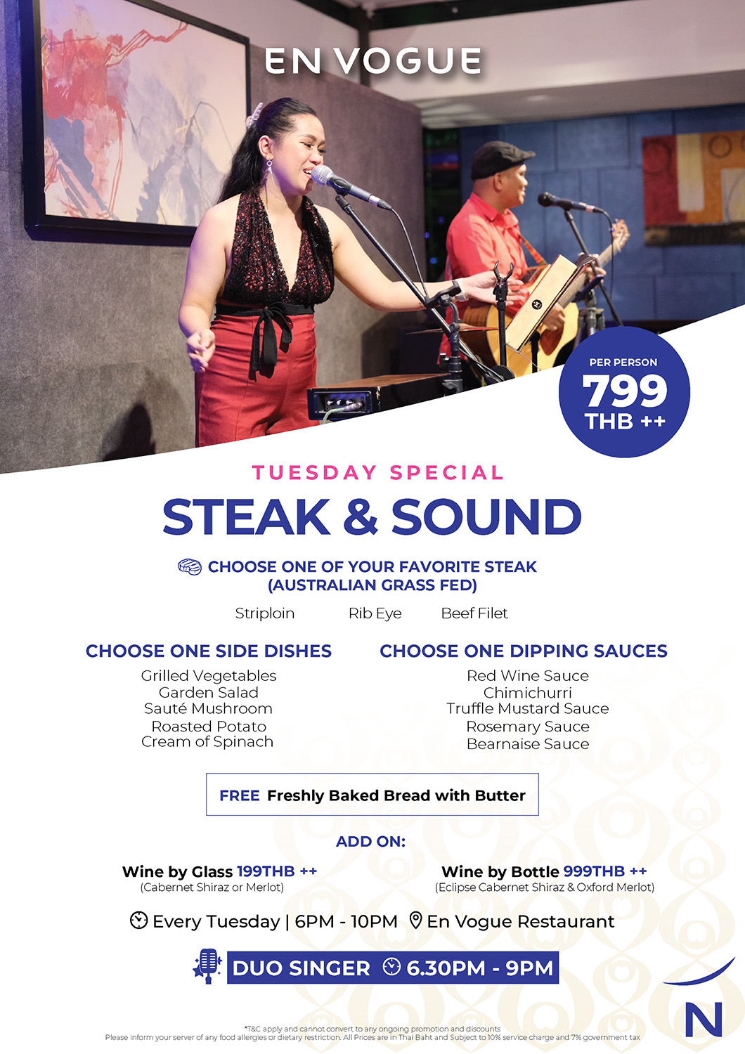 Steak promotion in Kata Beach - En Vogue Restaurant